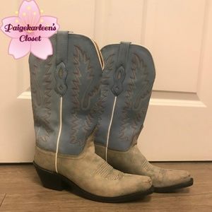 Old West Blue & Grey Women’s Cowboy Boots